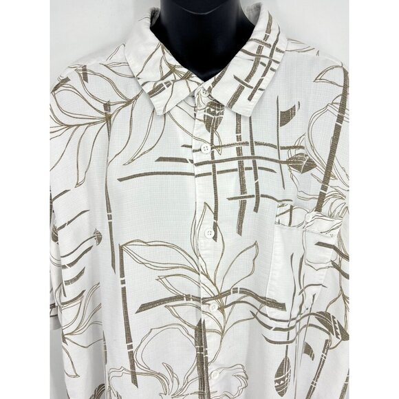 Quiksilver Waterman Collection Mens Comfort Fit Button-Up Shirt XXL Rayon - Picture 2 of 9